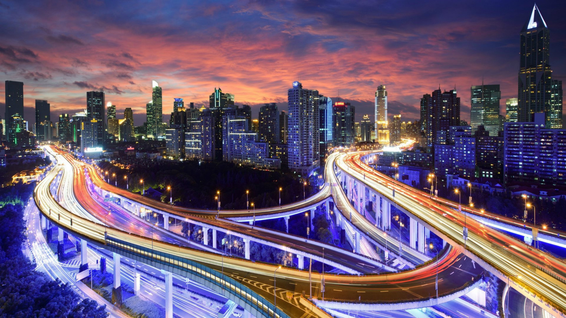 Дорожная развязка в Гонконге