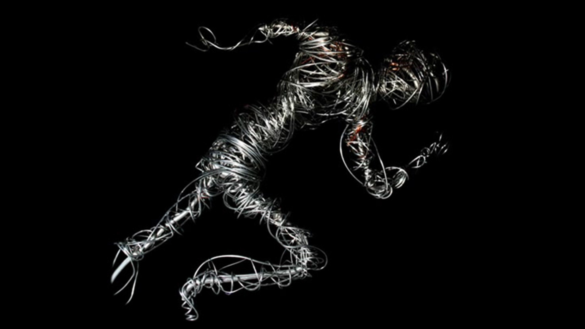 Фигура человека из проводов