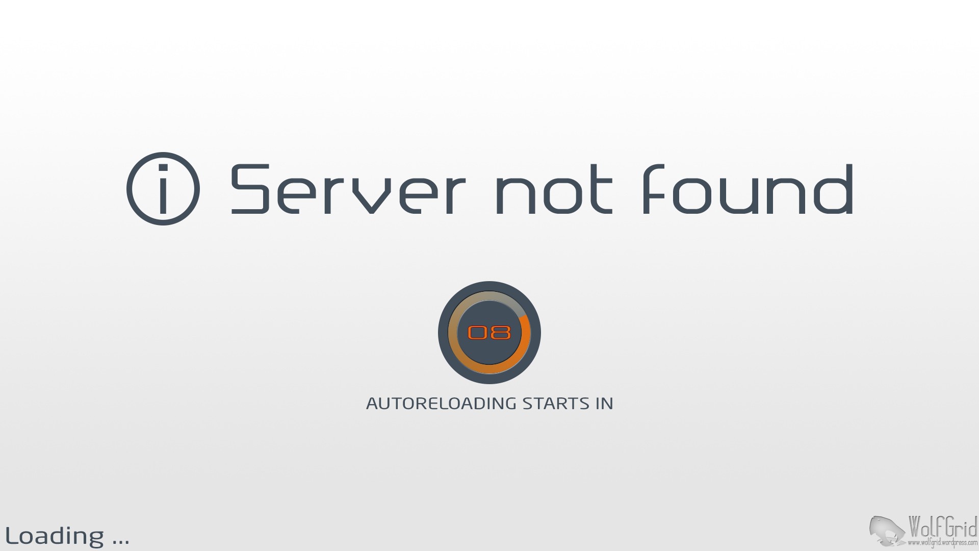 Перезагрузка после ошибки поиска сервера