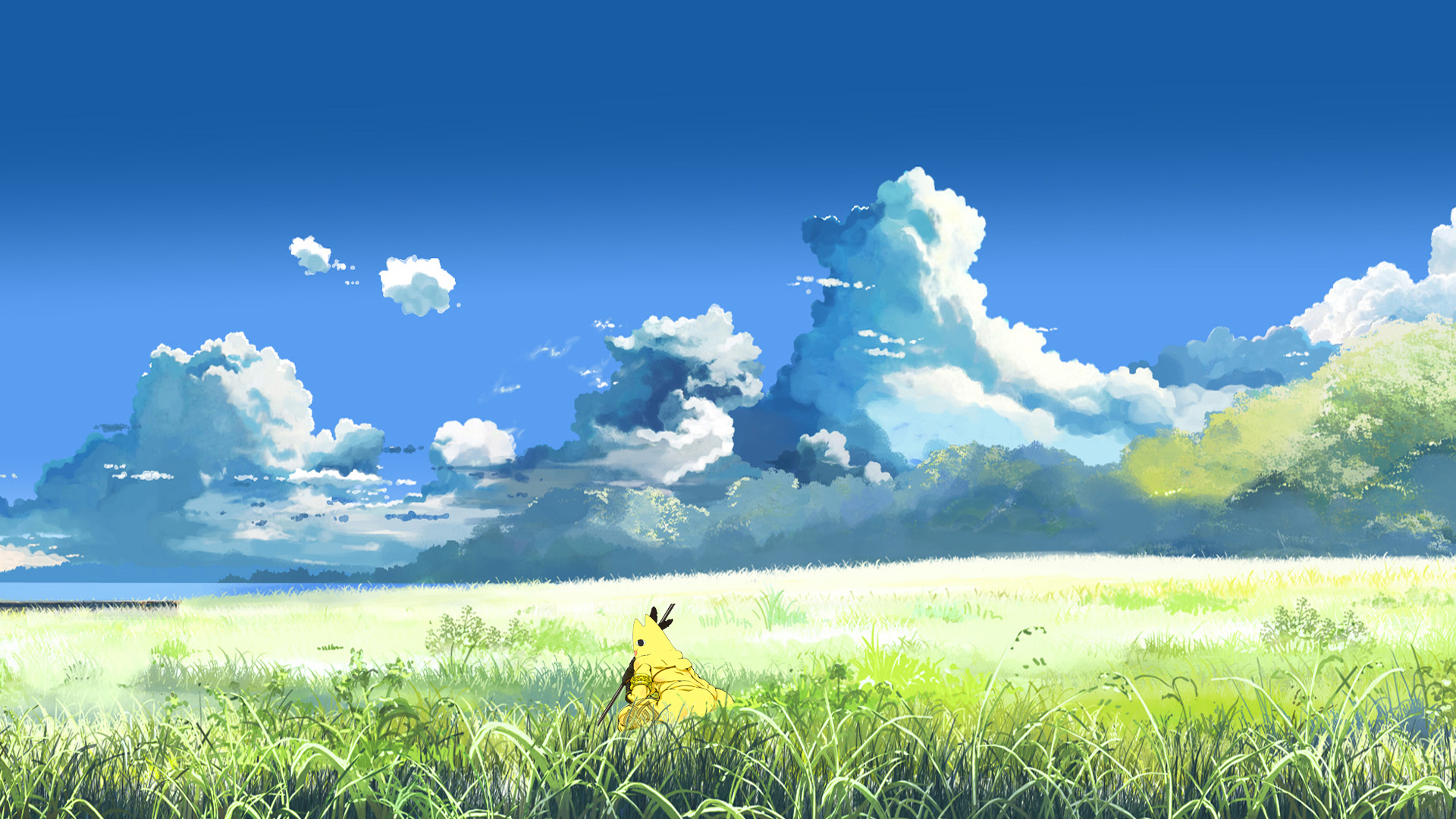 Картина с летним пейзажем