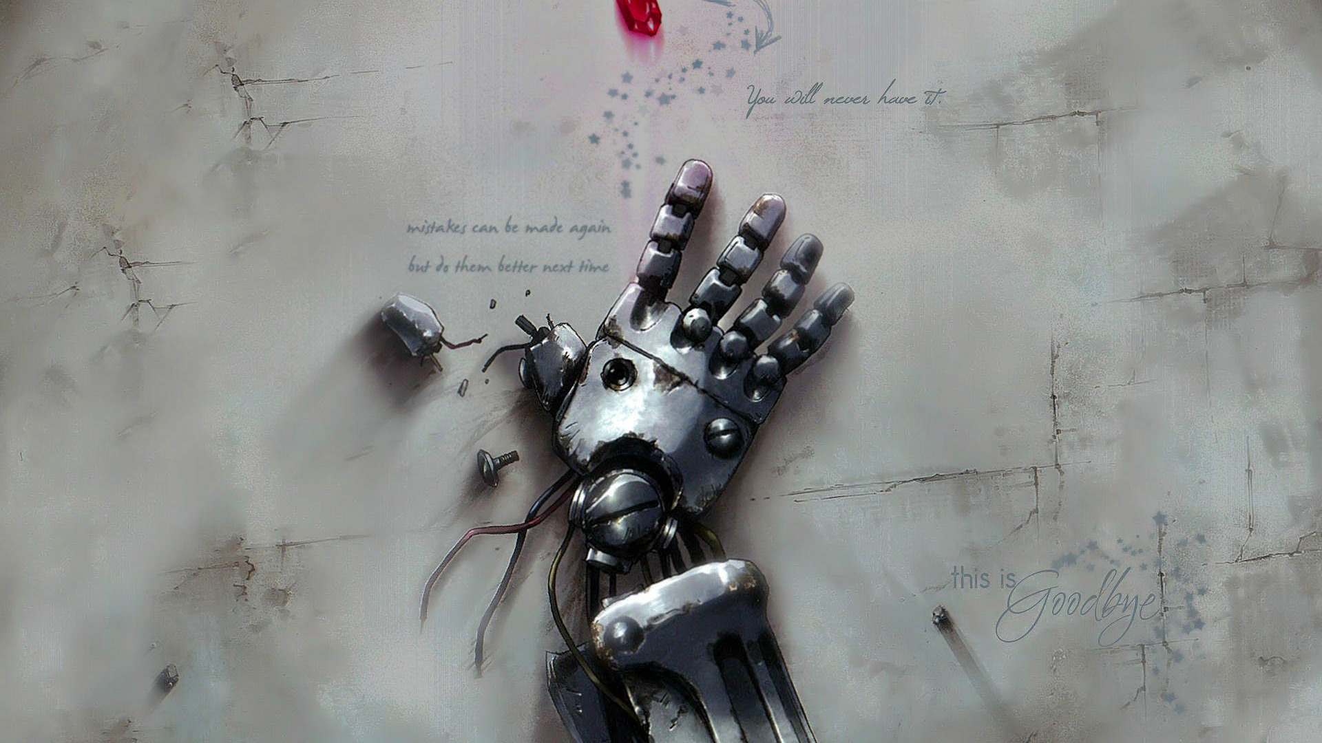 Разбитая рука робота