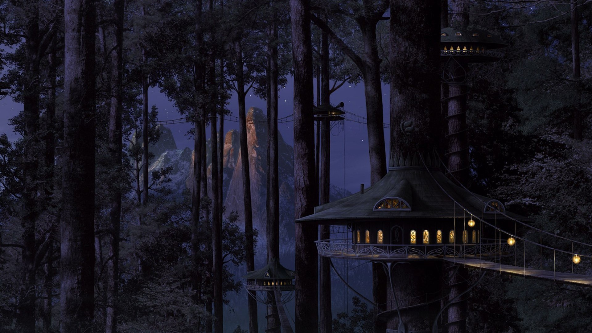 Дома Эльфов на деревьях