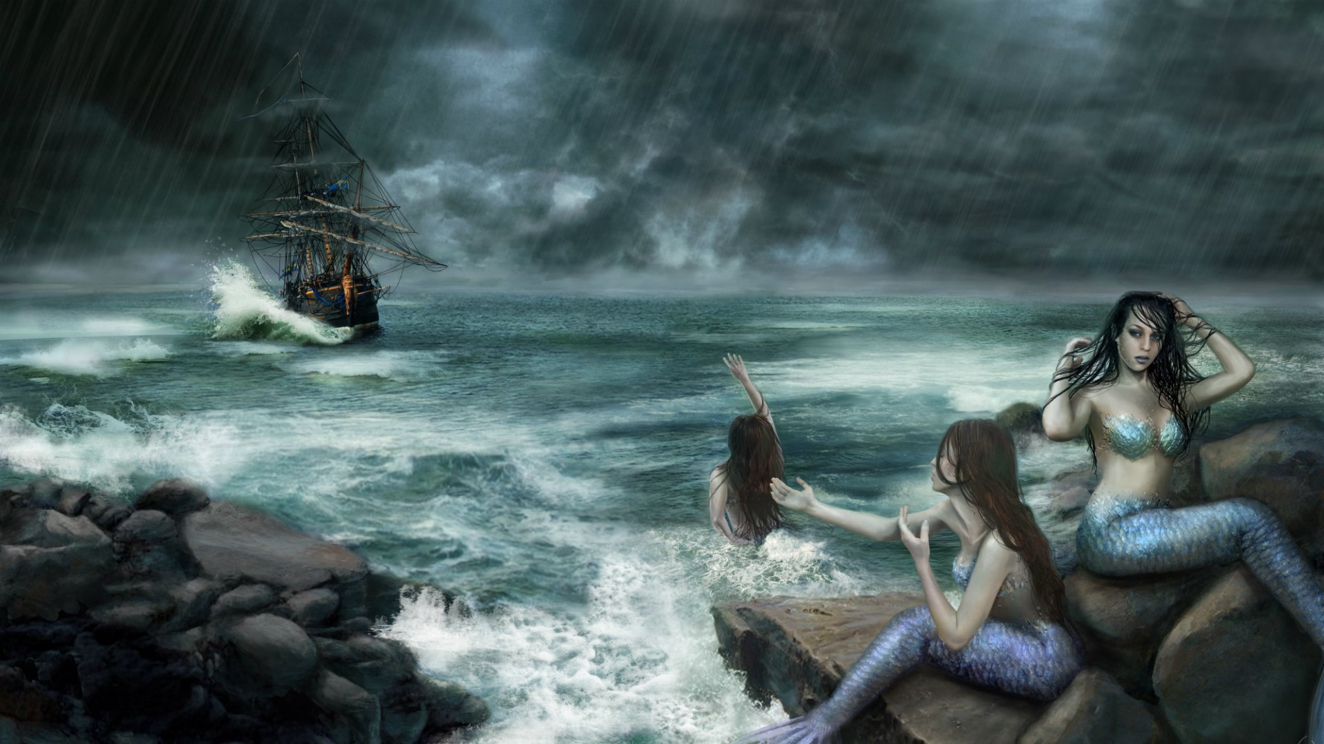 Сирены на скалах