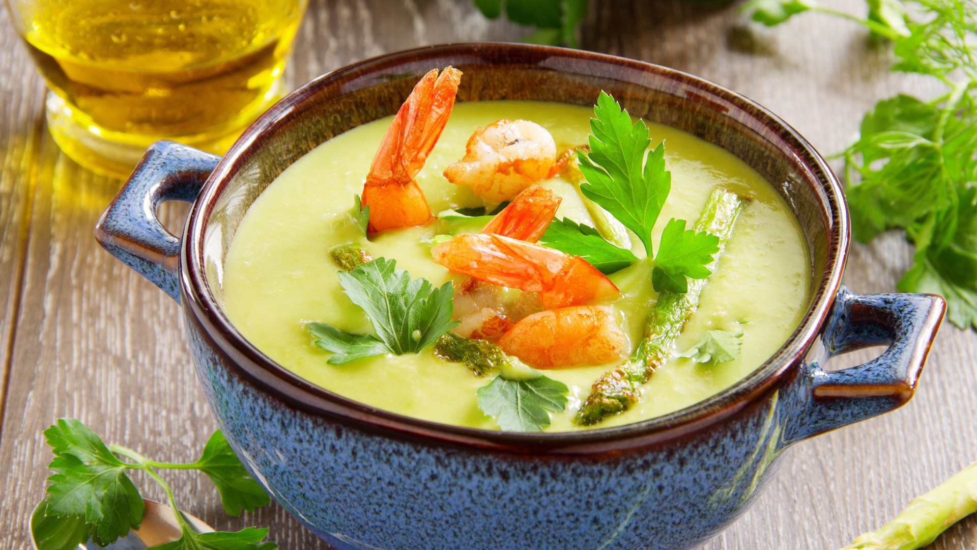 Крем-суп с креветками