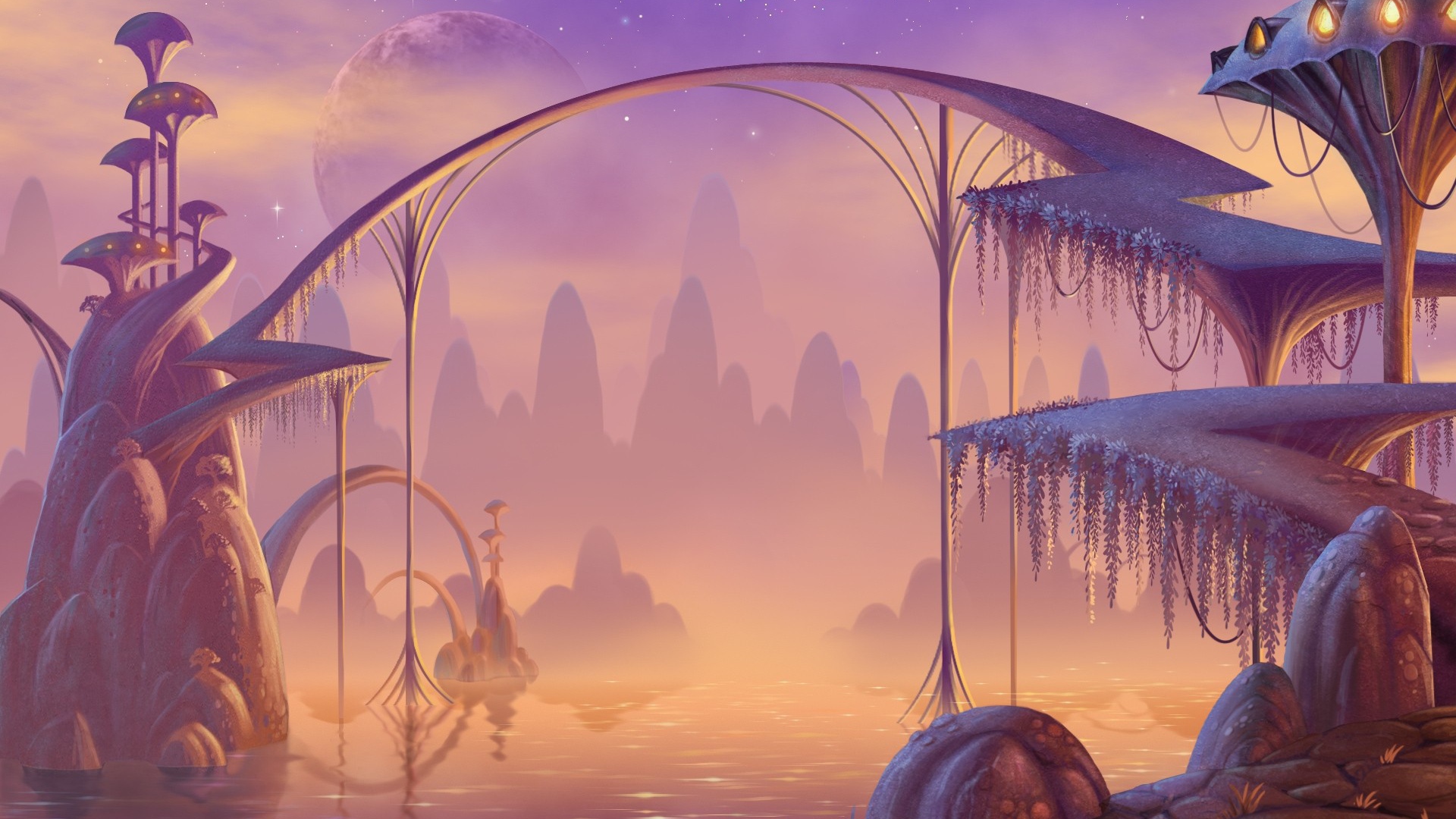 Мост, фон игры Bejeweled 3