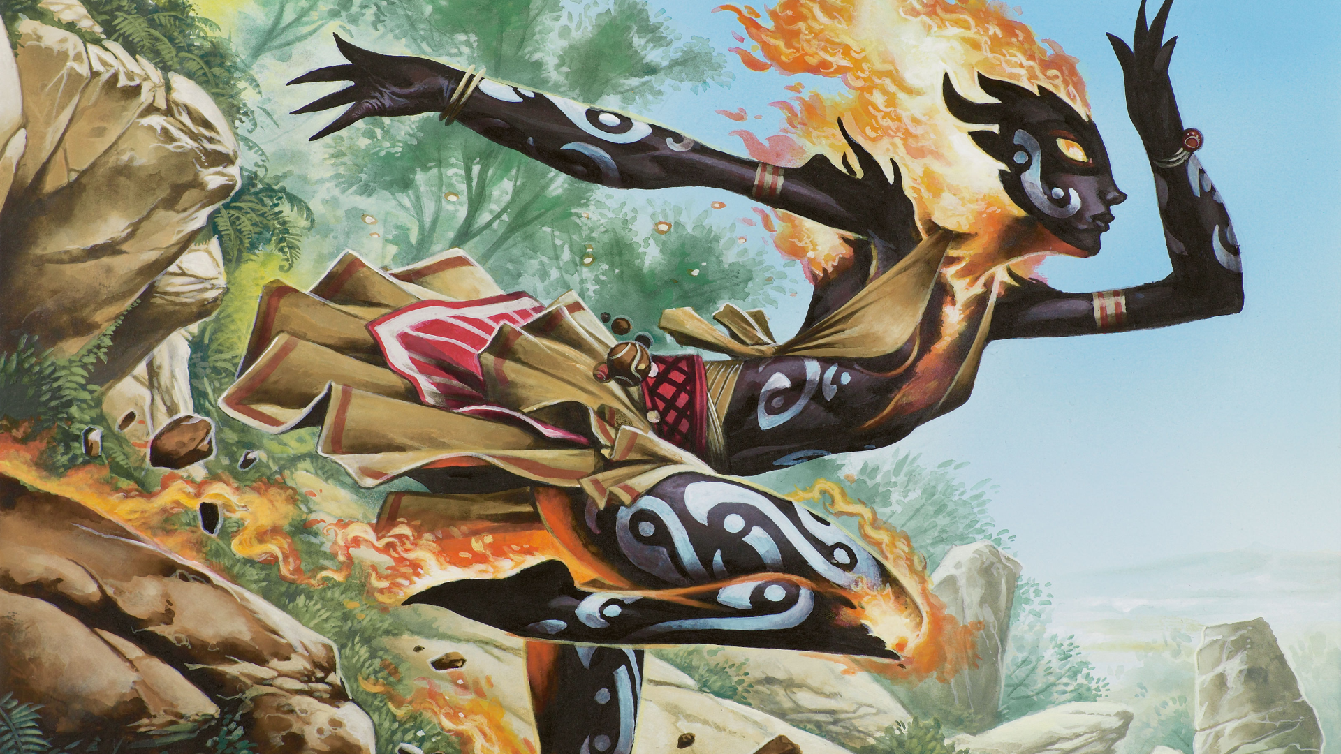 Горящая ведьма из игры Magic The Gathering