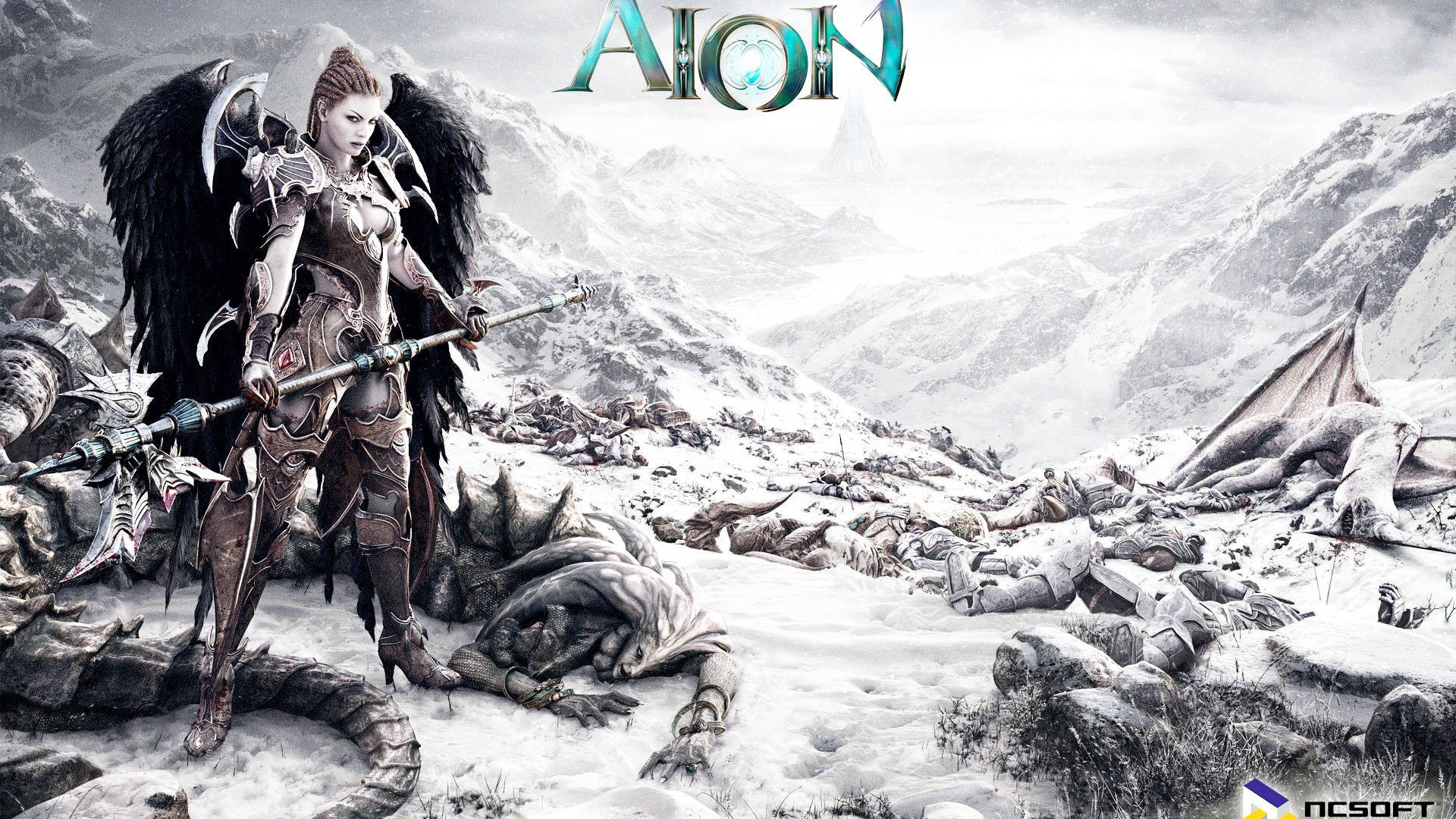 Девушка воин из игры Aion Online