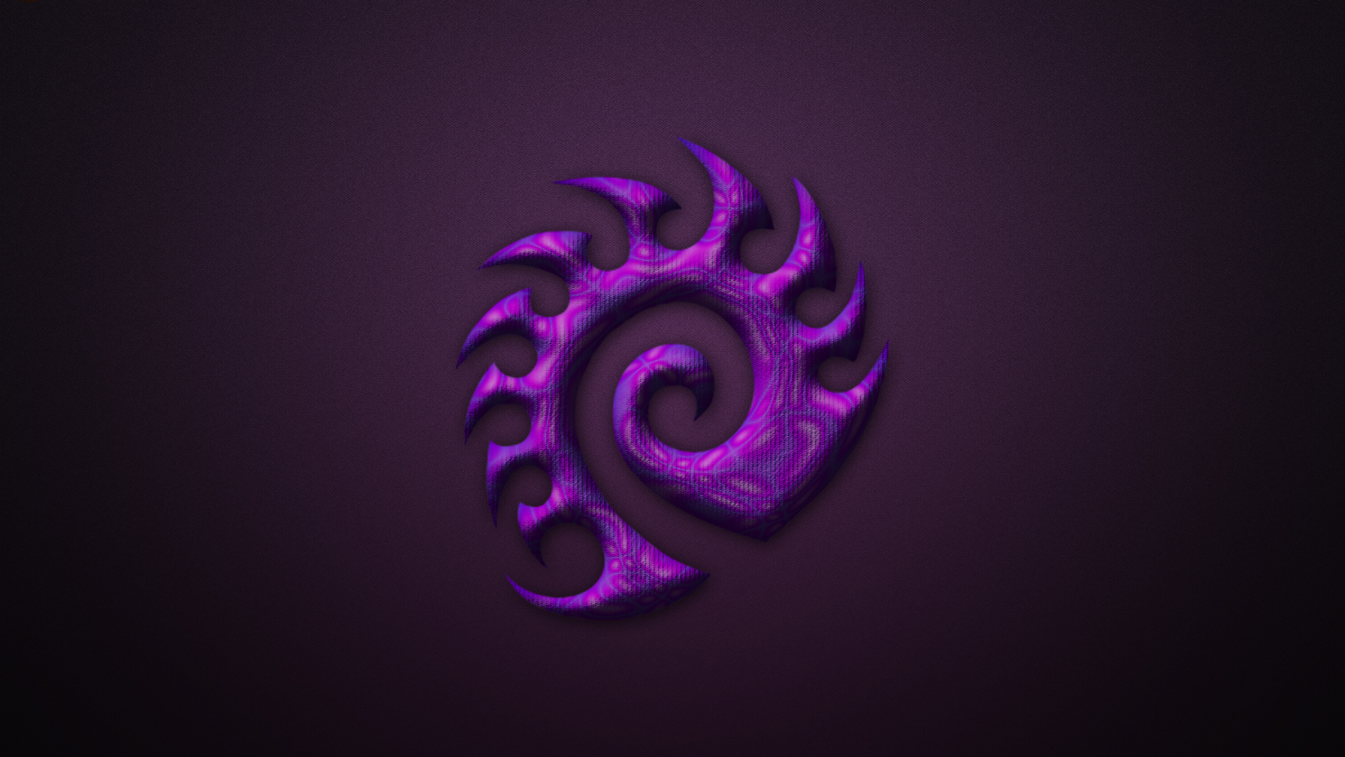 Сиреневый логотип Зерг из игры Starcraft II