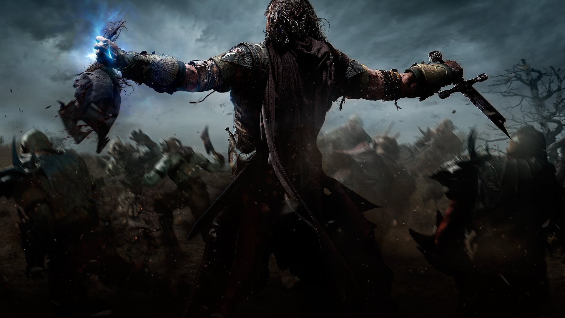 Солдат отрубил голову врагу в игре Middle-earth Shadow of Mordor