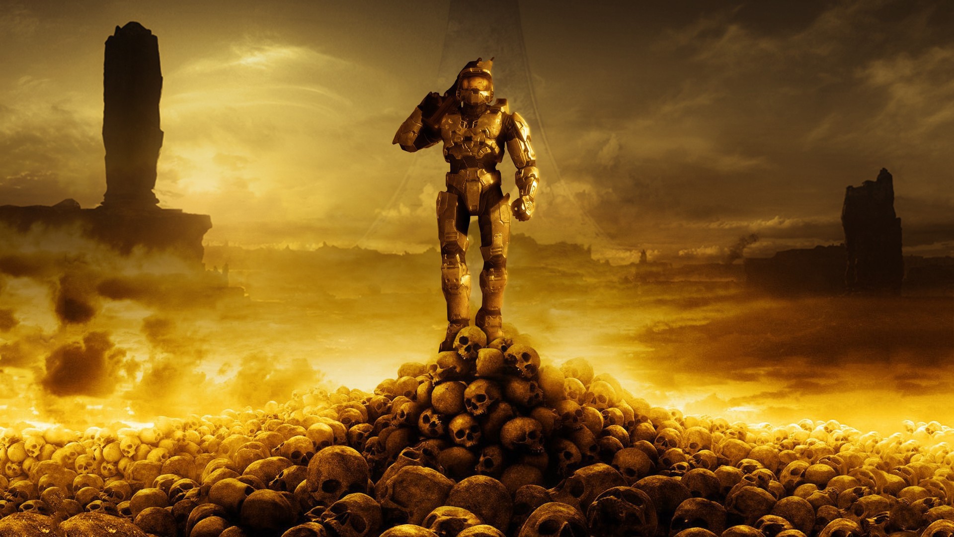 Воин на горе черепов, игра Halo 4