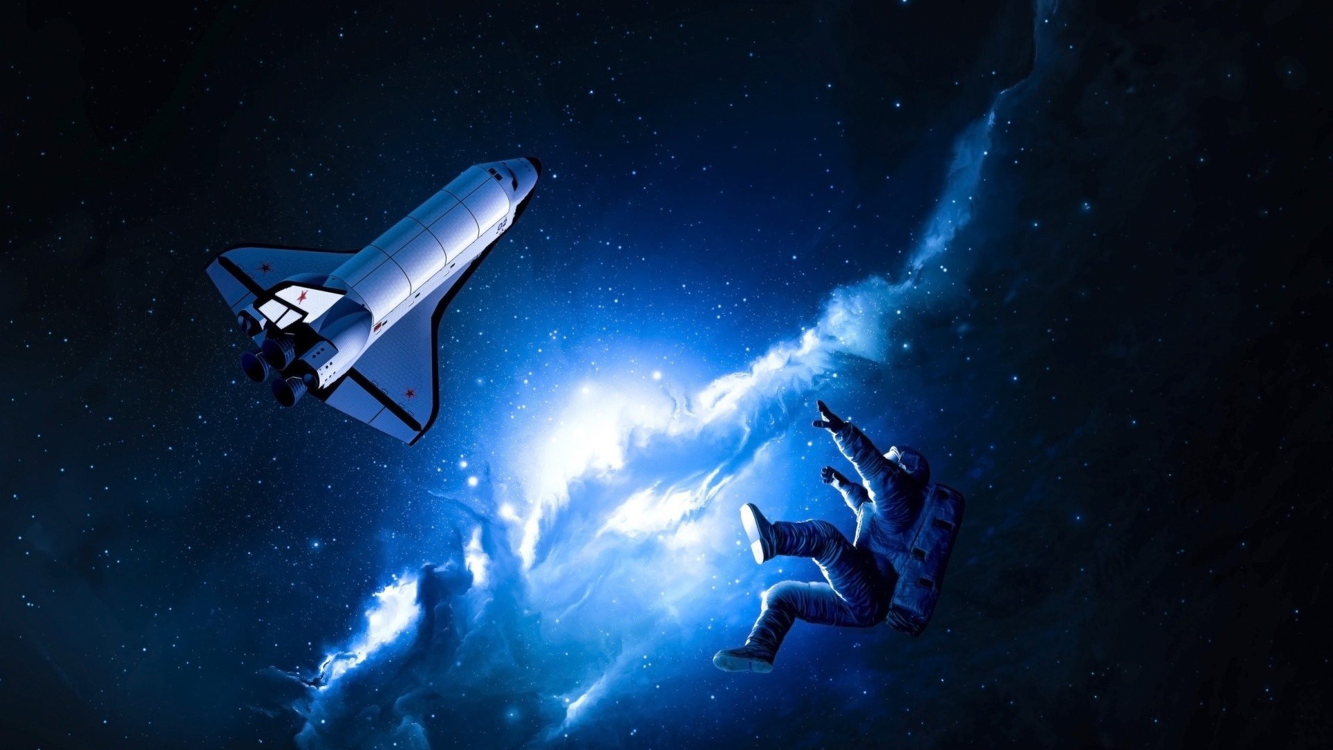 Космонавт потерял связь с шаттлом