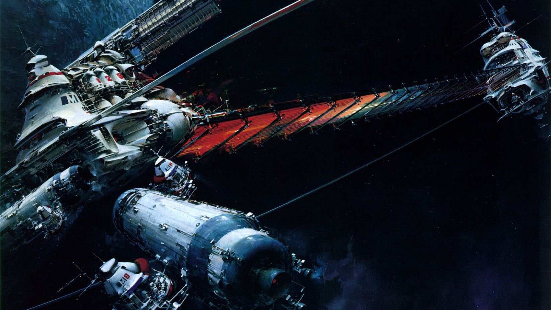 Мост между космическими станциями на орбите