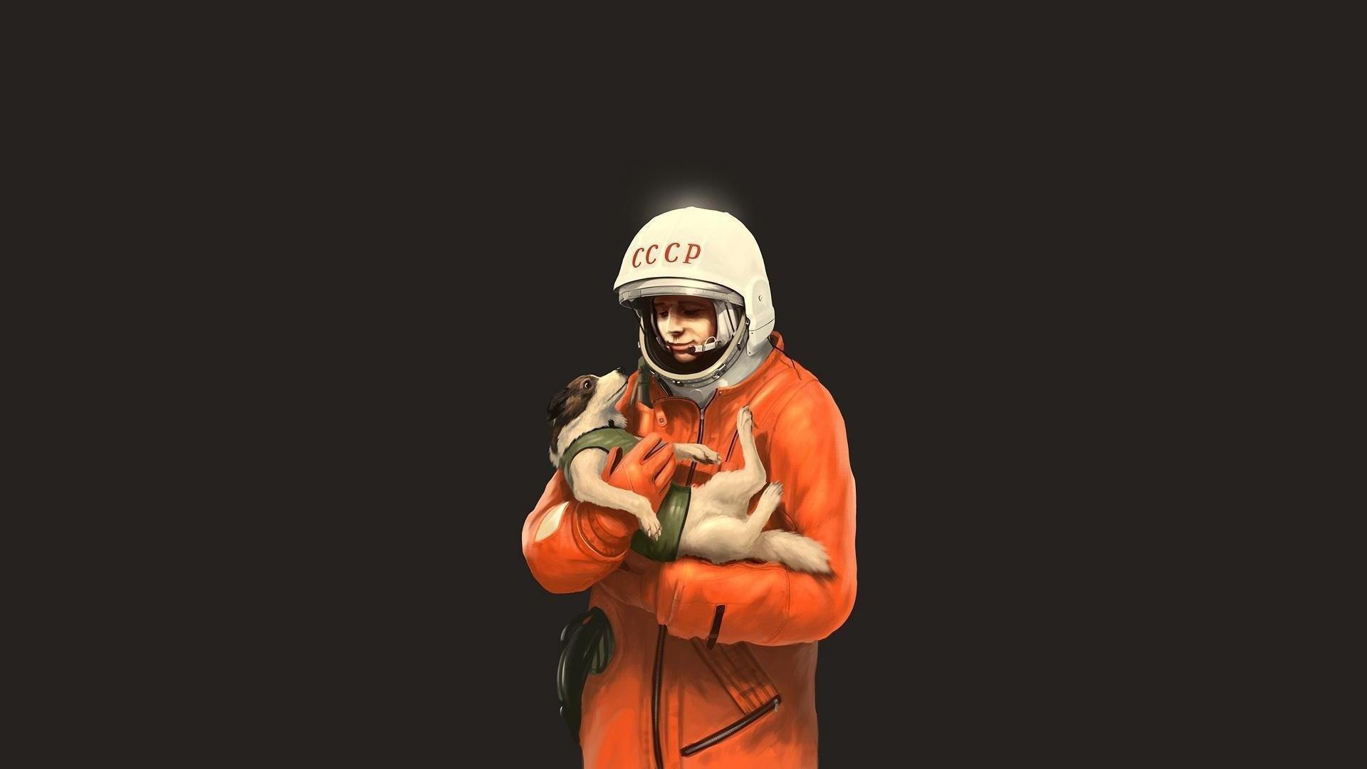 Laika the hands of Gagarin