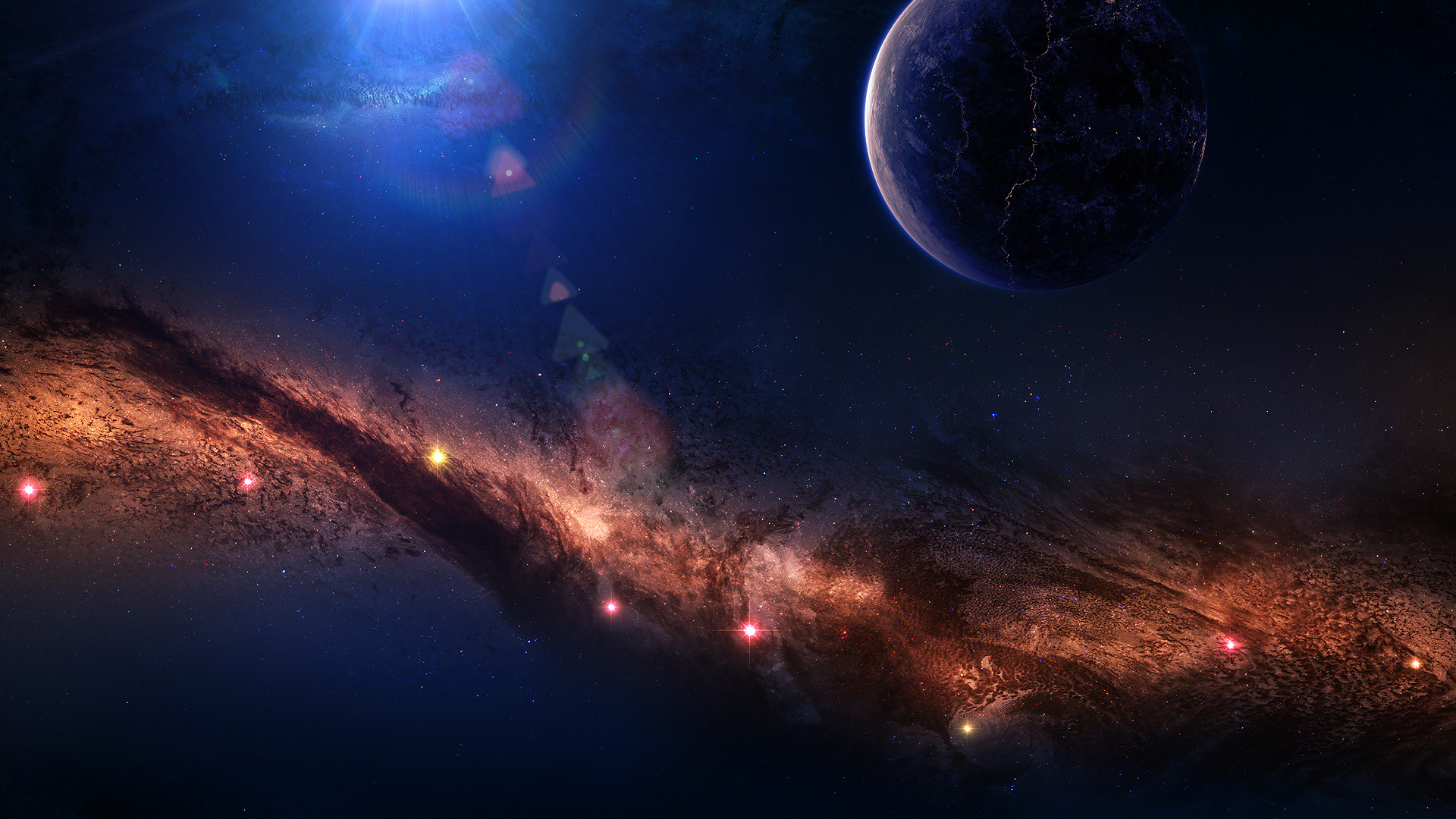 Свет звезд в туманности