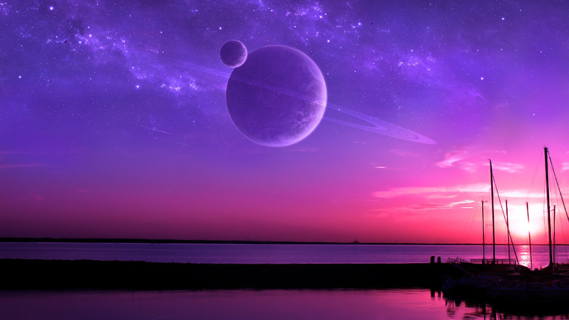 Планета Сатурн в небе