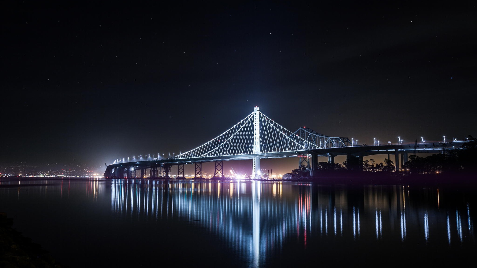 Ночной мост в Сан-Франциско, Калифорния