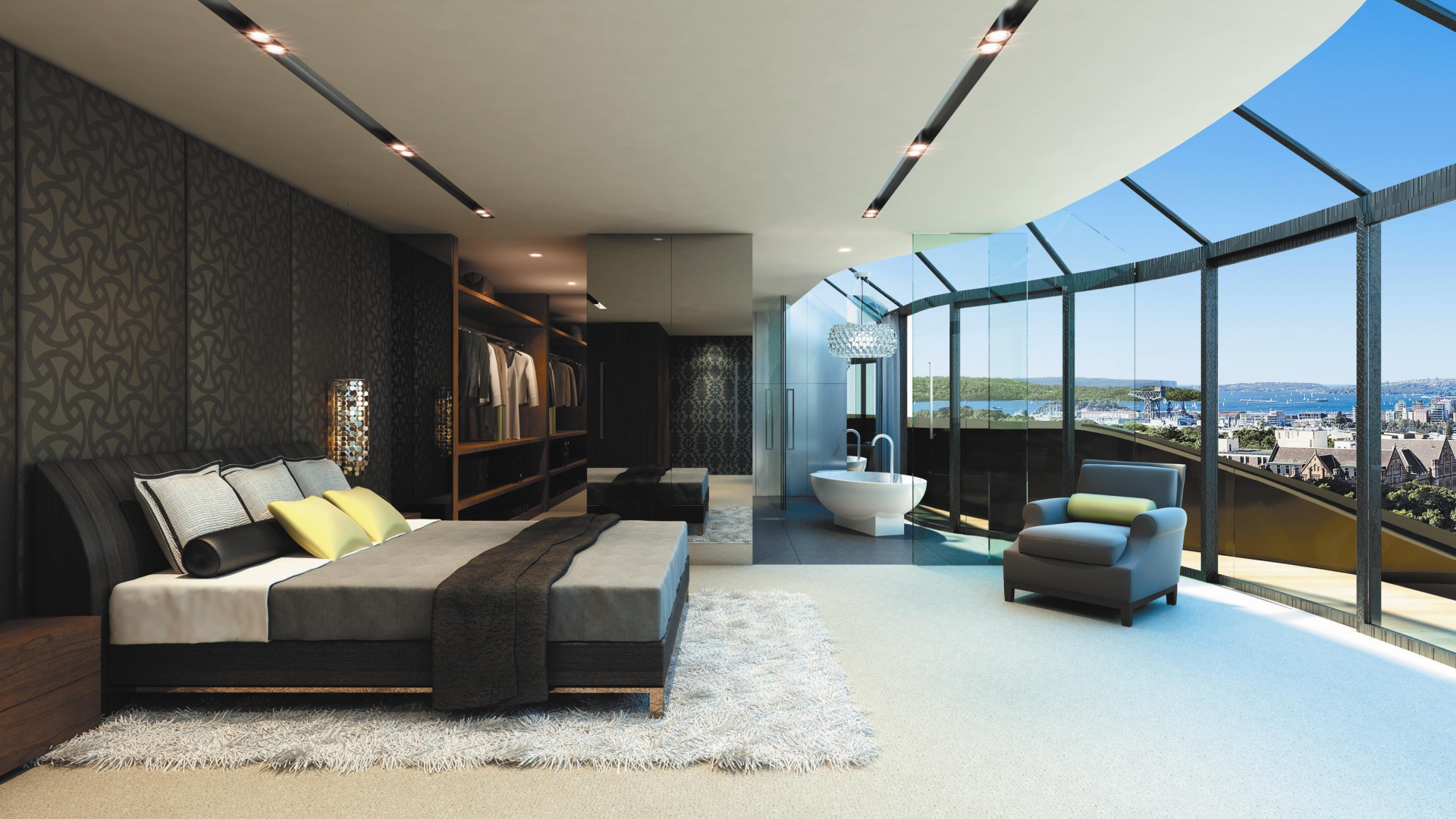 Квартира со стеклянными дверями