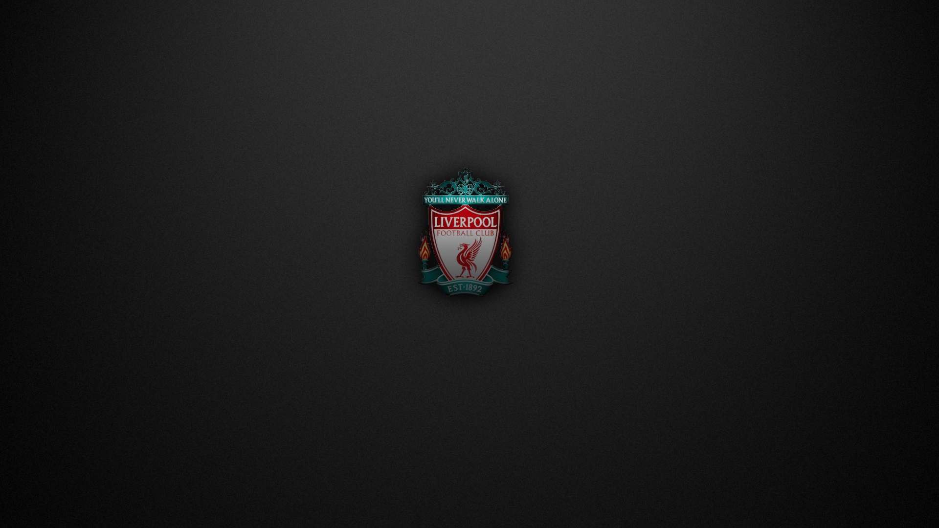 Логотип клуба Ливерпуль, черный фон
