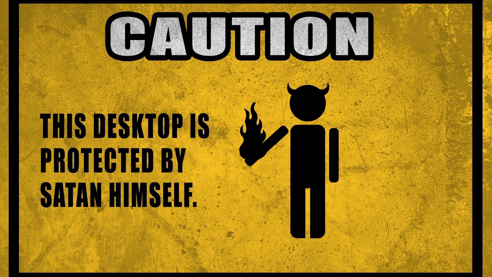 Этот рабочий стол охраняет сам Сатана