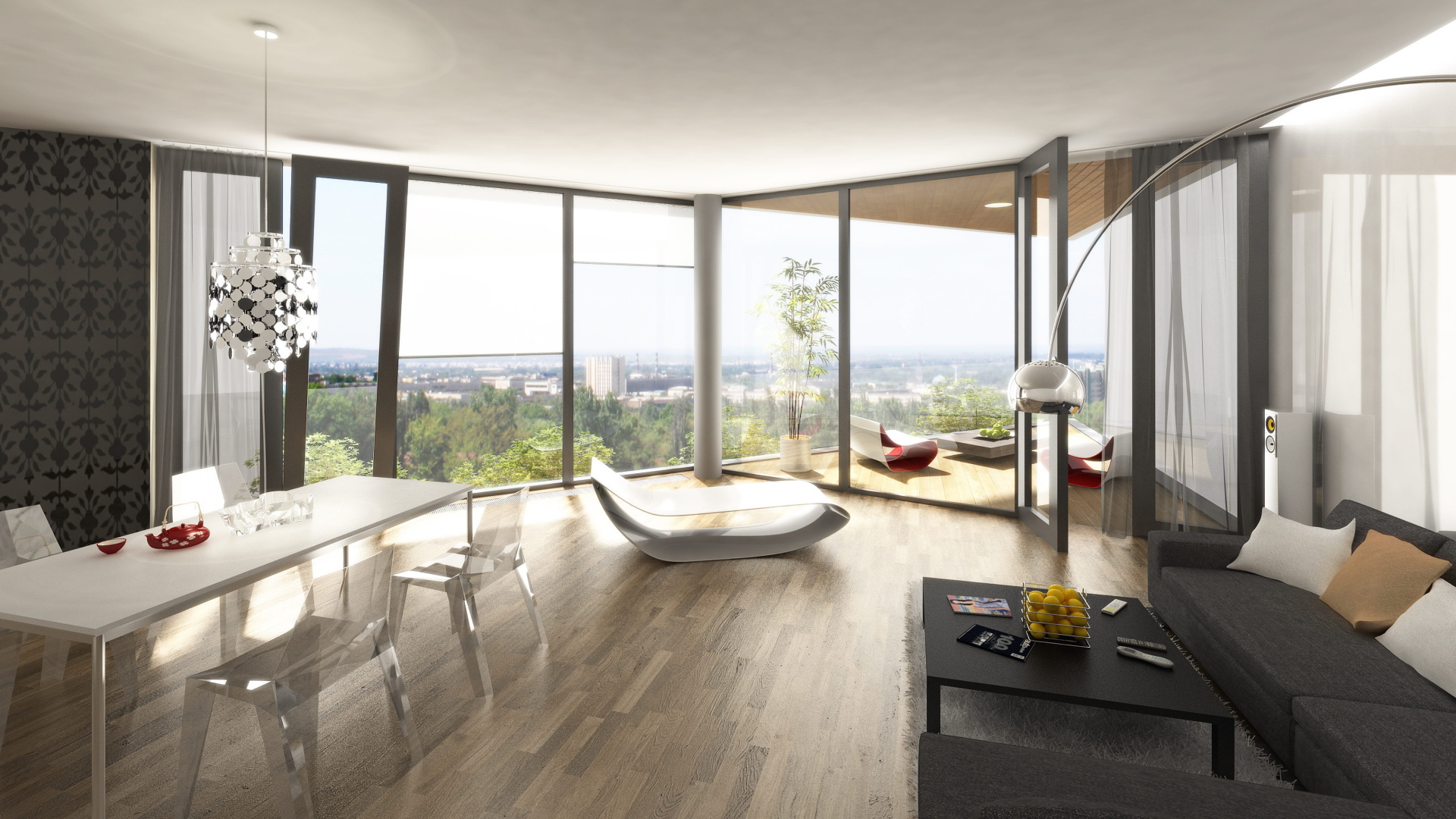 Черно белый дизайн квартиры