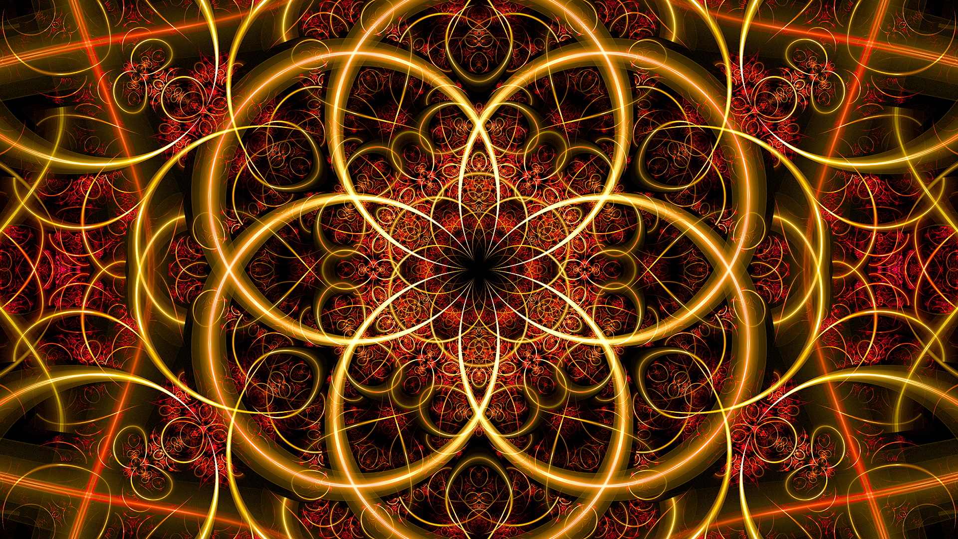 Абстрактный красно желтый рисунок 