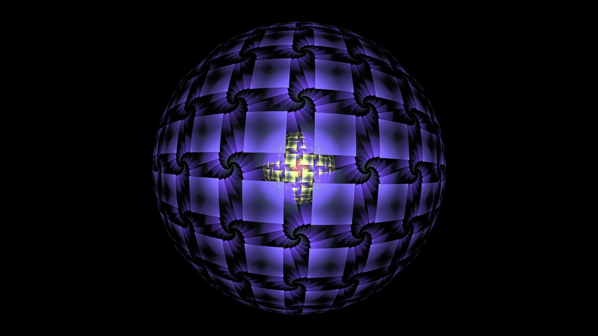 Большой сиреневый шар 3д графика 