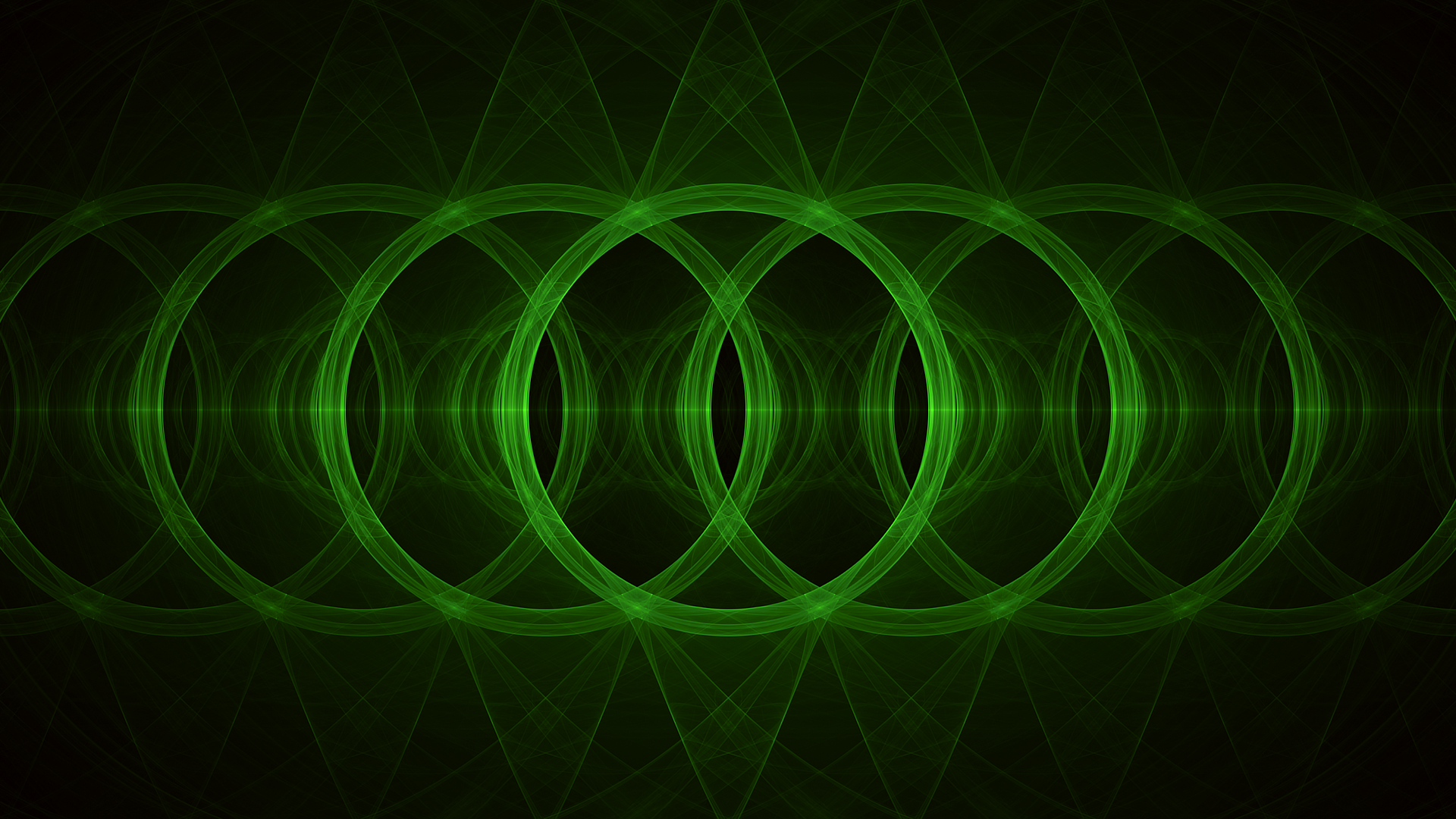 Зеленые абстрактные кольца 