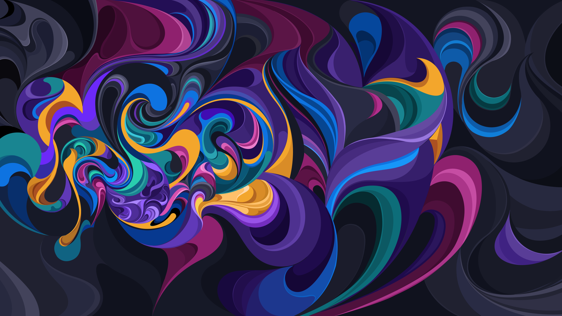 Разноцветный узорный абстрактный рисунок