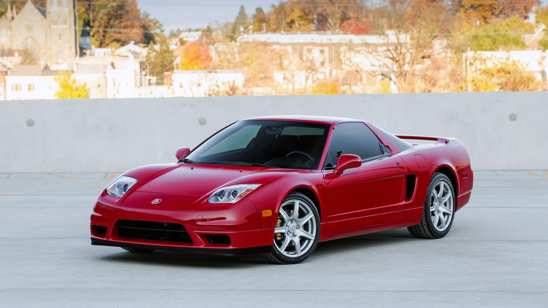 Спортивный красный автомобиль Acura NSX 