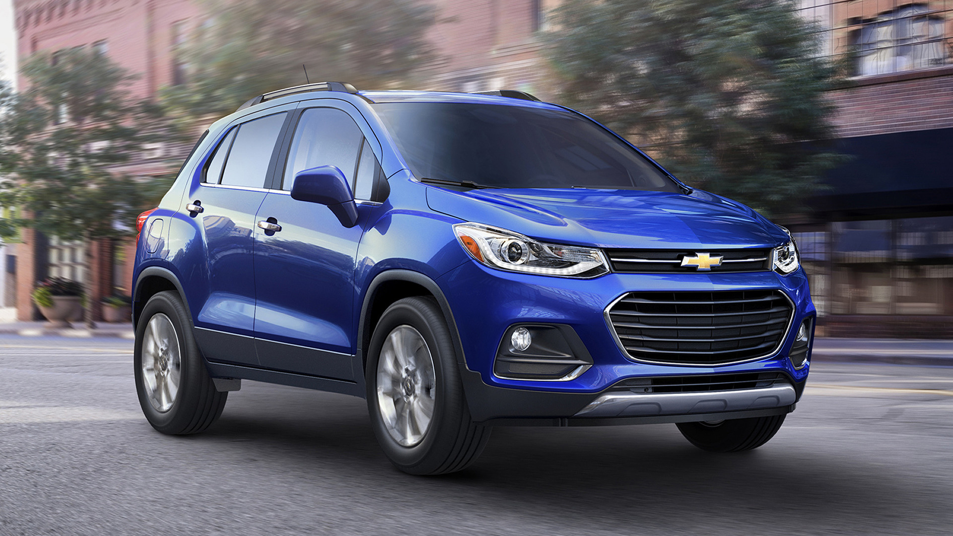 Синий Chevrolet Trax  модель 2017 года 