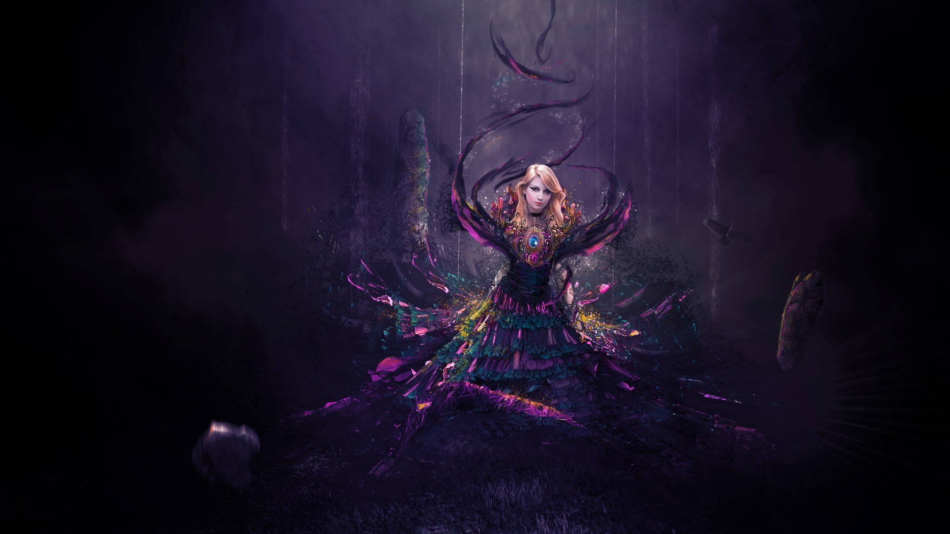 Красивая девушка фея в волшебном наряде фэнтези