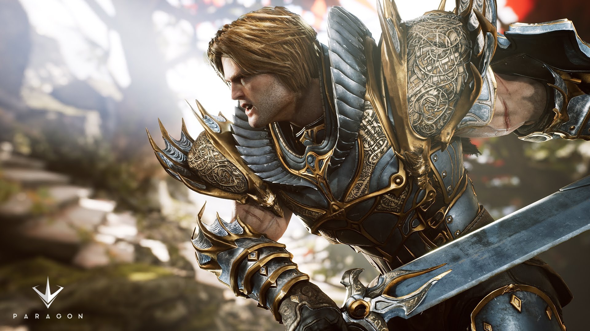 Рыцарь  Грейстоун с мечом персонаж игры Paragon 