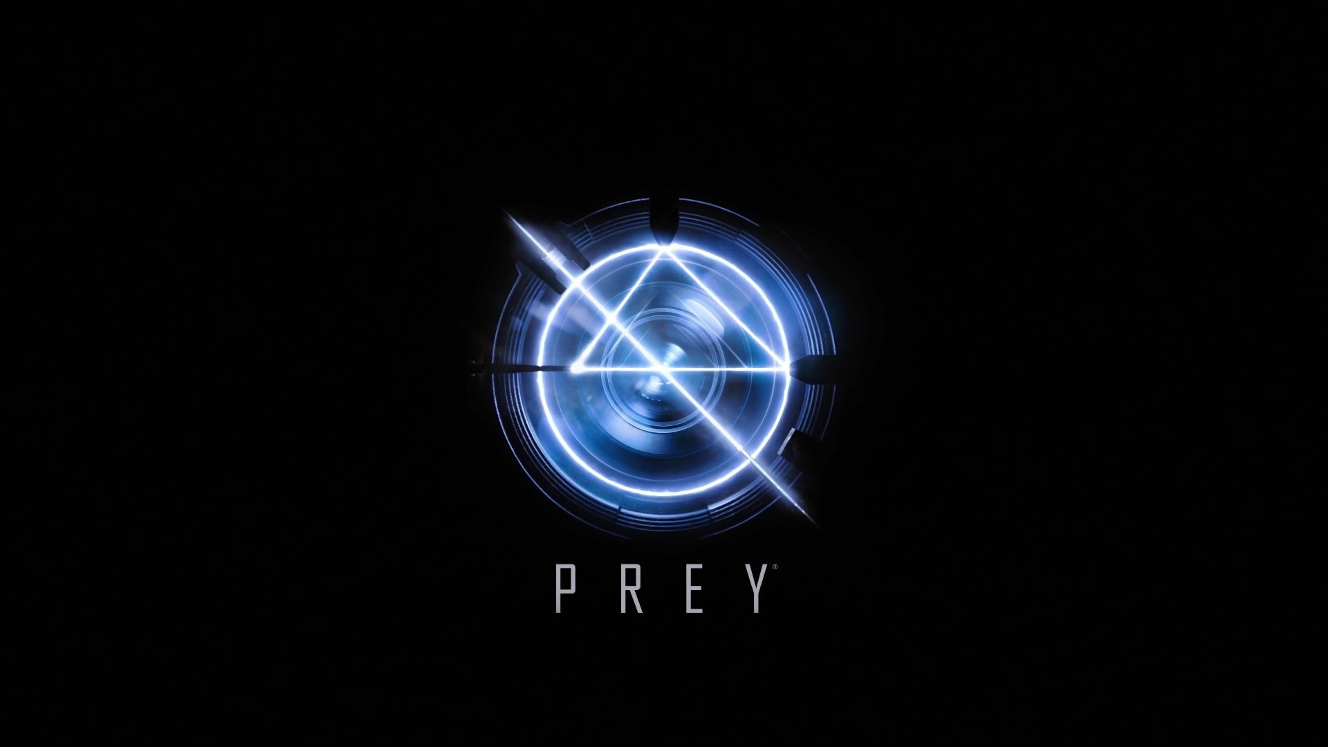 Логотип игры Prey 2017 на черном фоне