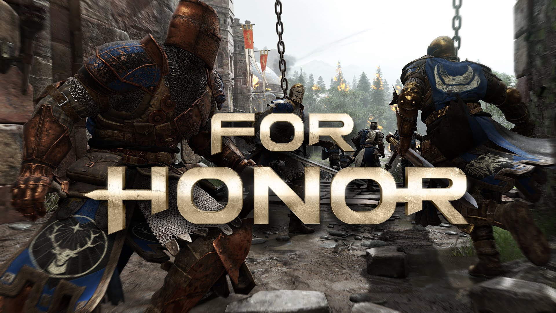 Заставка с названием игры For Honor 