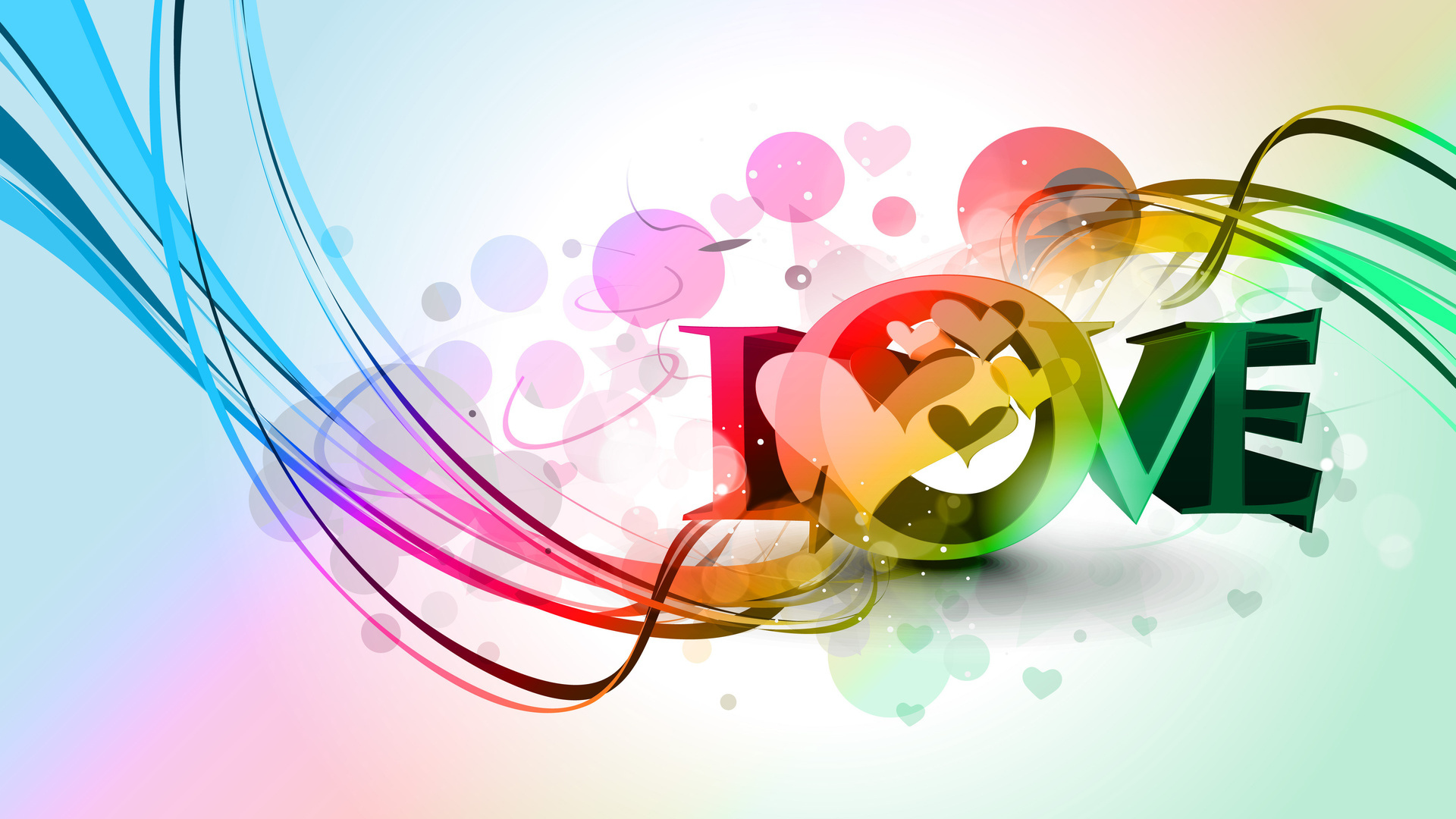 Красочная надпись Любовь 