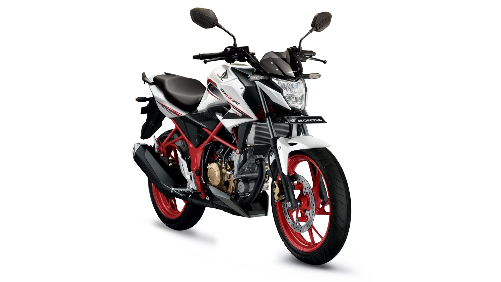 Гоночный мотоцикл Honda CB150R на белом фоне