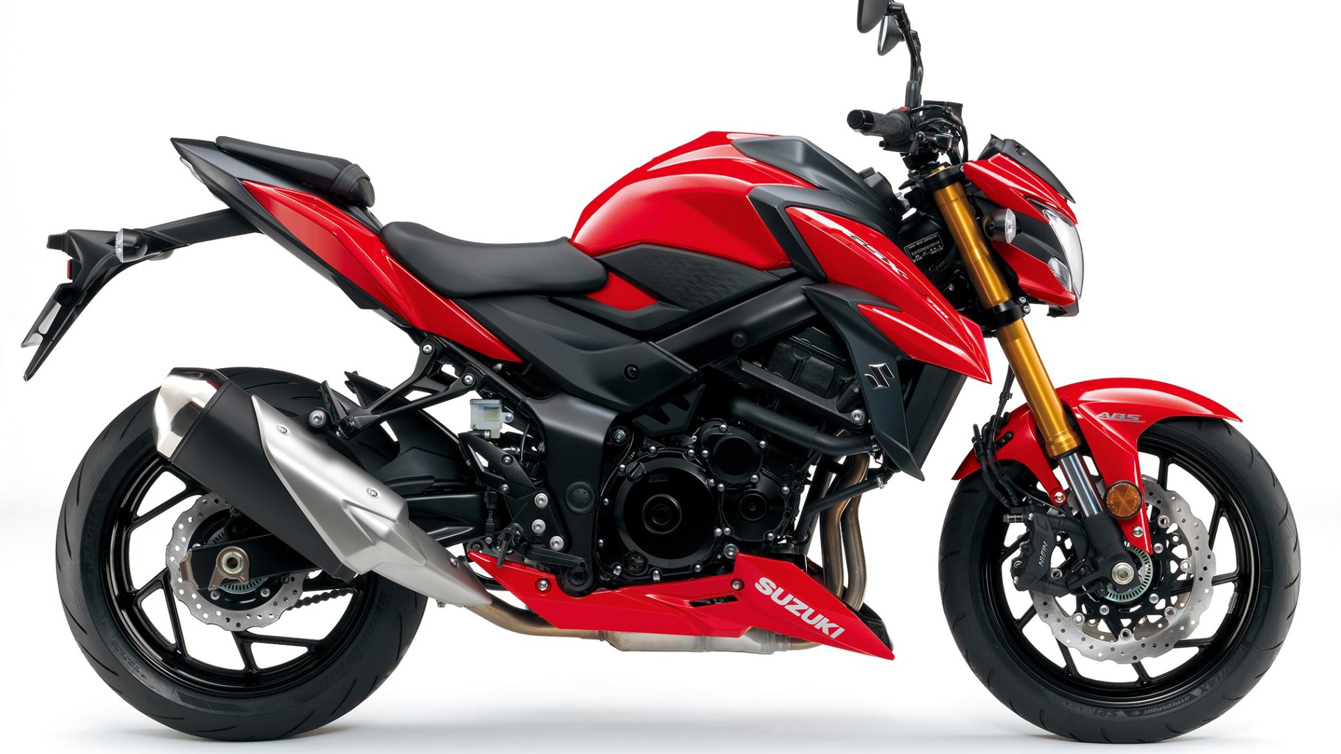 Красный мотоцикл Suzuki GSX-S750
