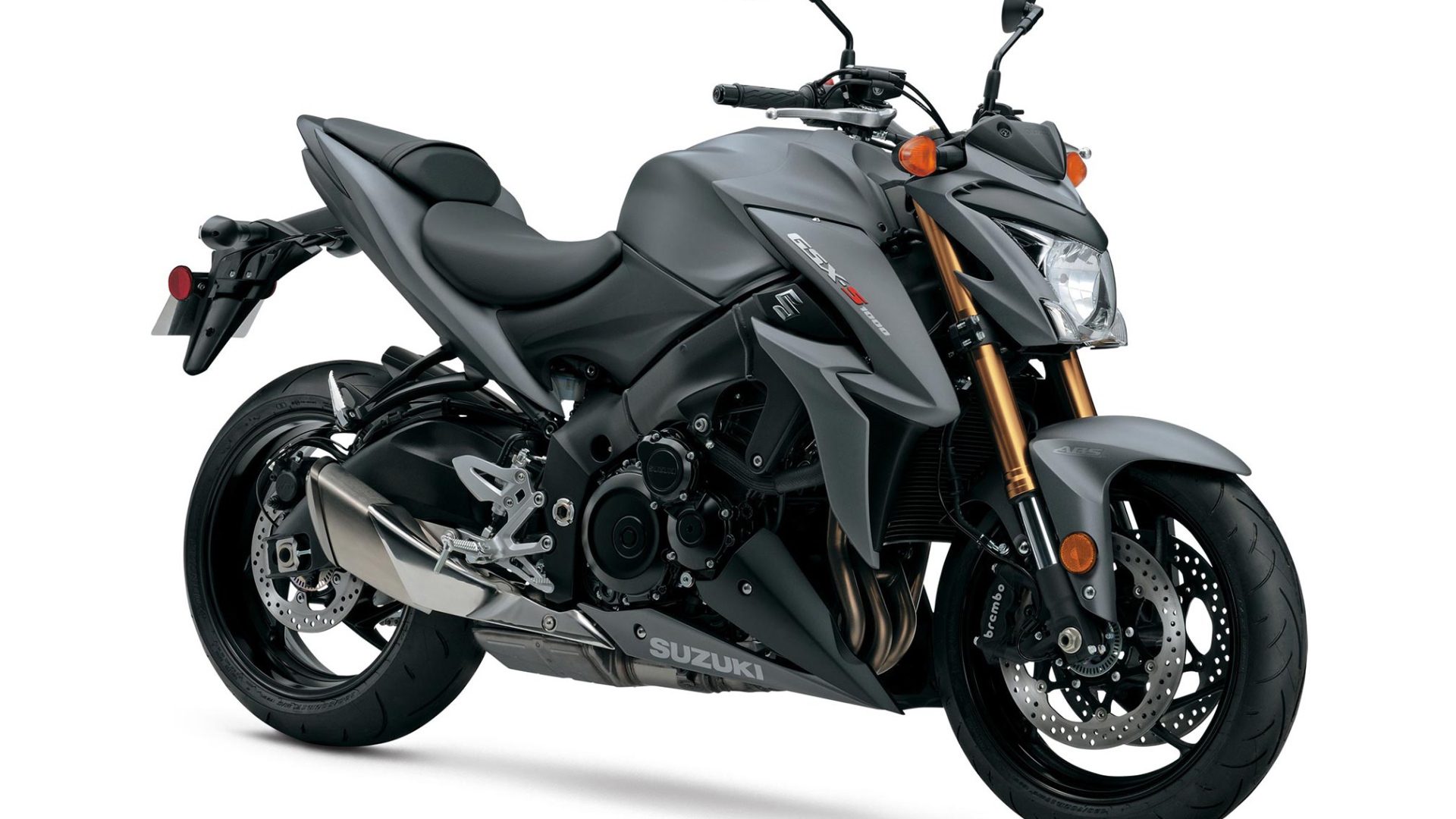 Стильный байк Suzuki GSX-S1000 на белом фоне 