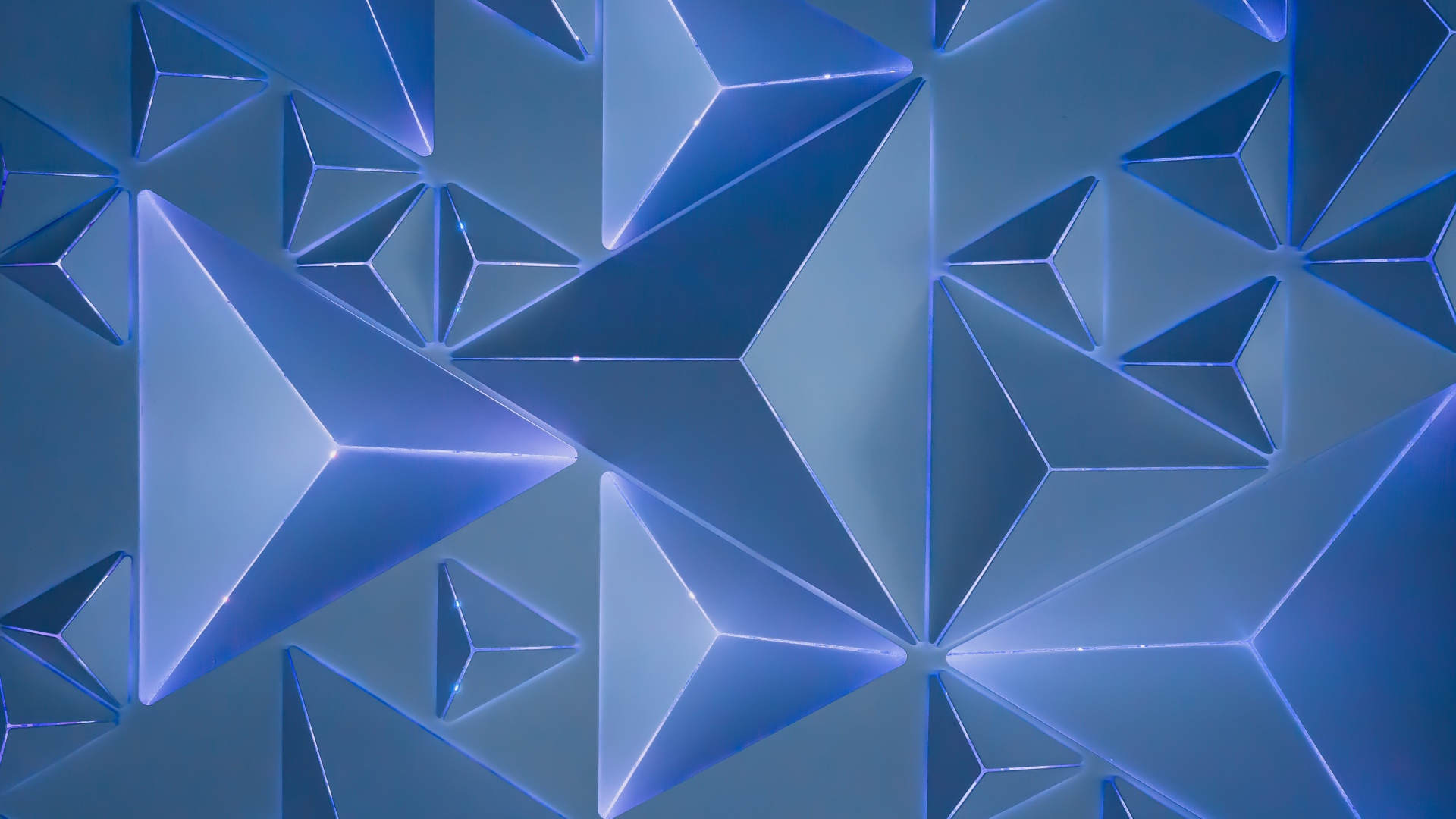 Blue triangles 3d graphics