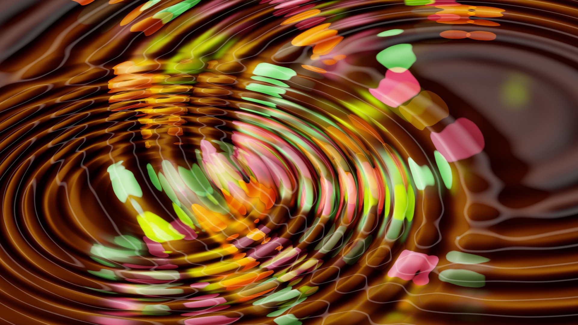 Разноцветные круги абстракция 