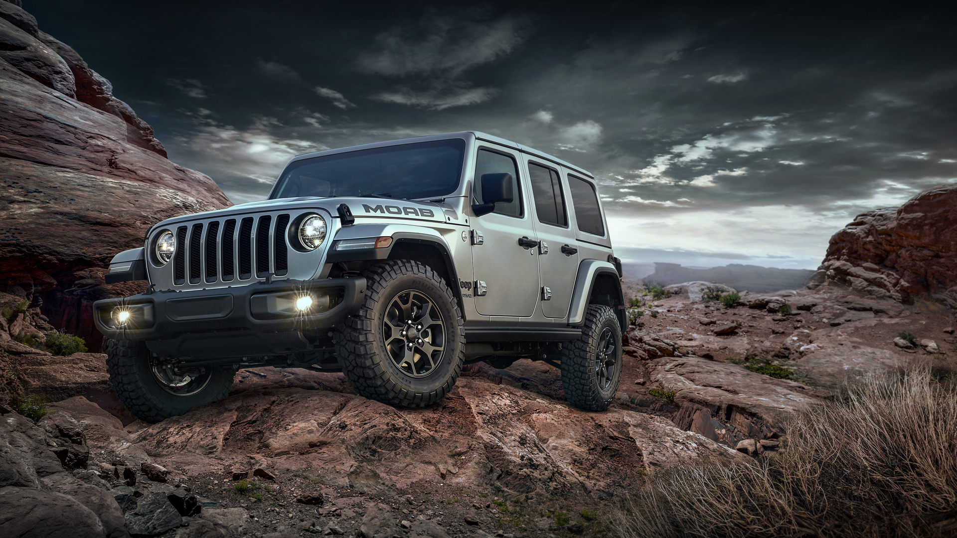 Jeep Wrangler SUV 2018 in the mountains