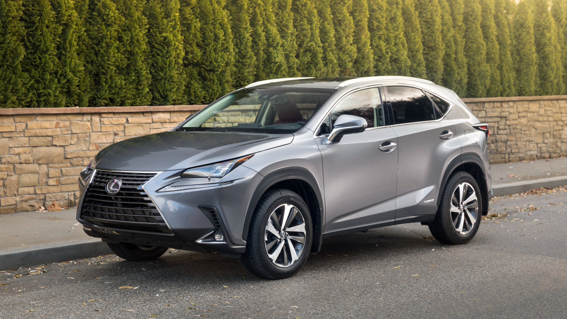 Японский серебристый внедорожник Lexus NX 300h, 2018 года