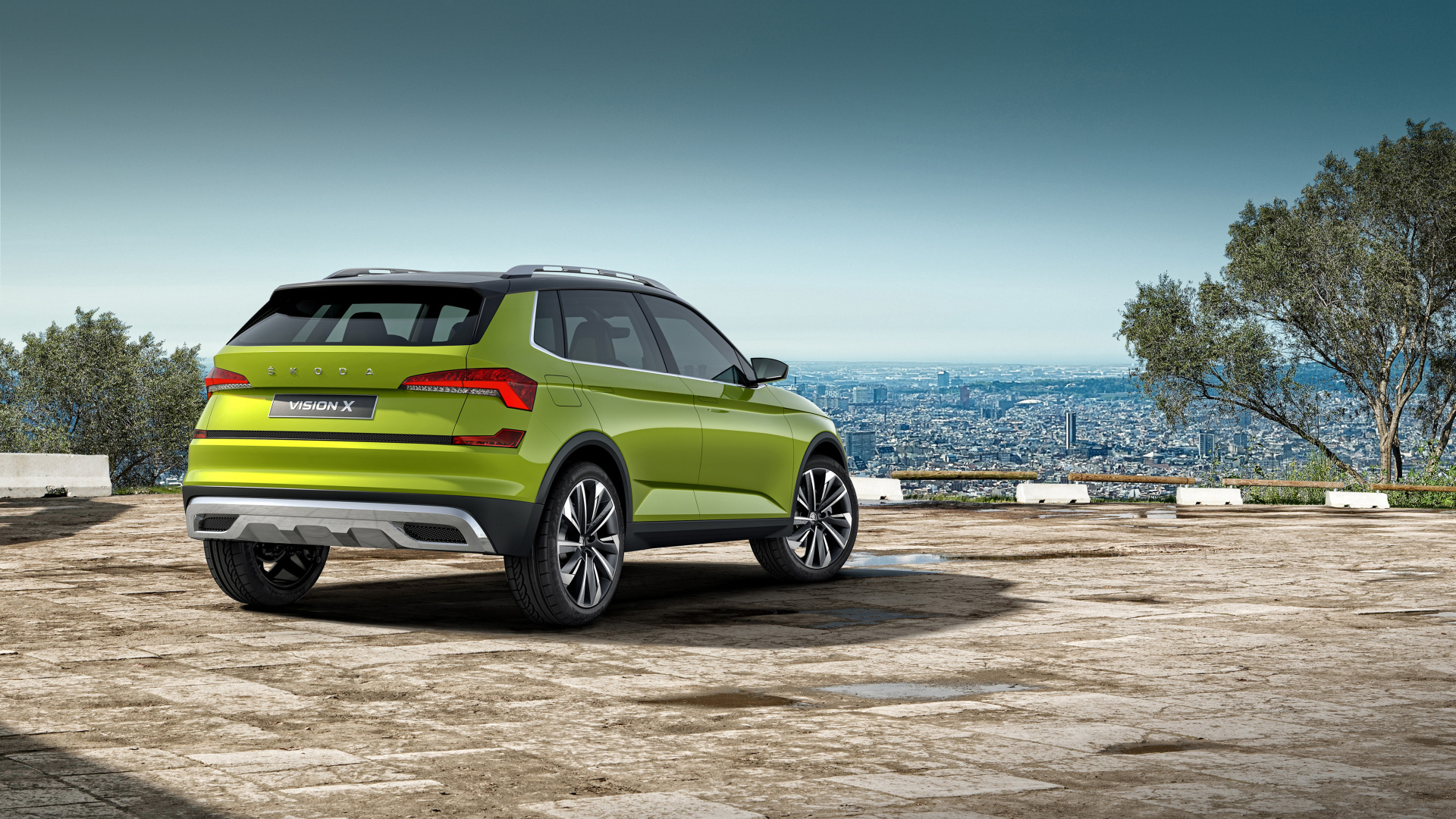 Внедорожник Skoda Vision X 2018 года, вид сзади 