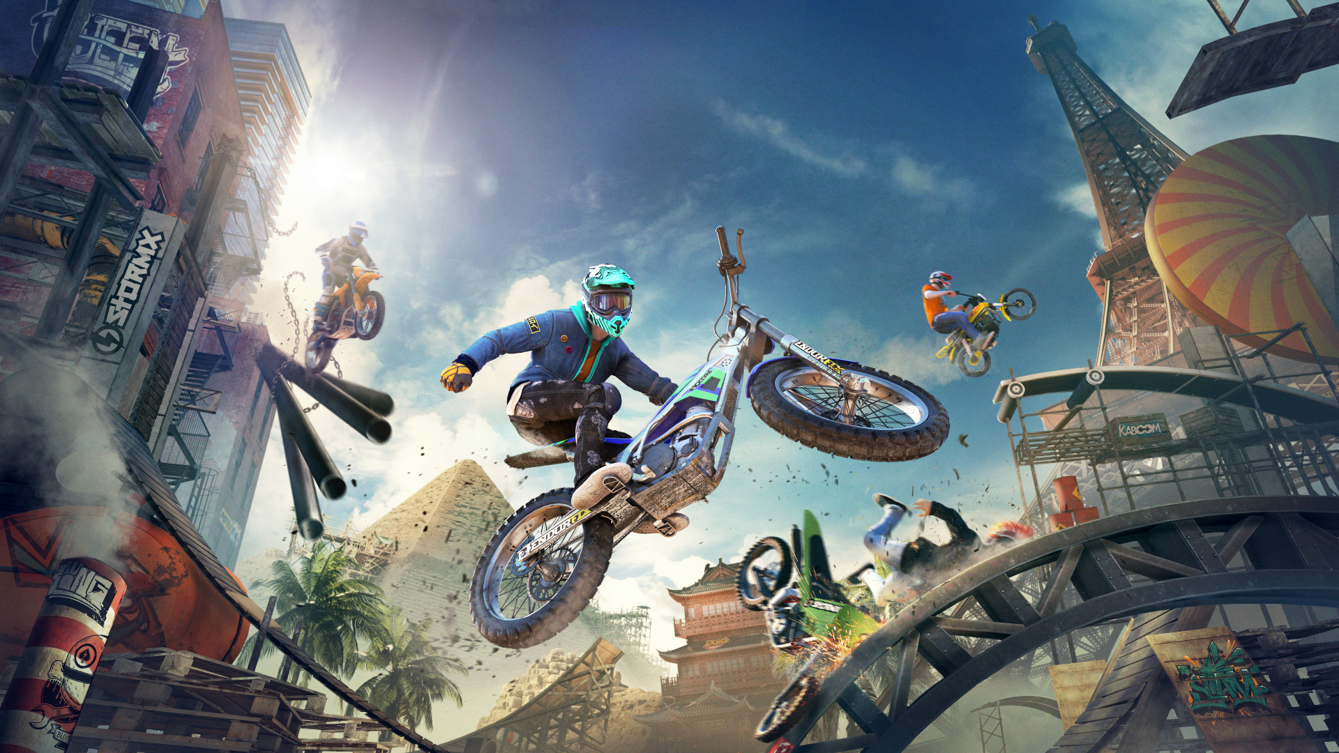 Постер новой гоночной игры Trials Rising, 2019