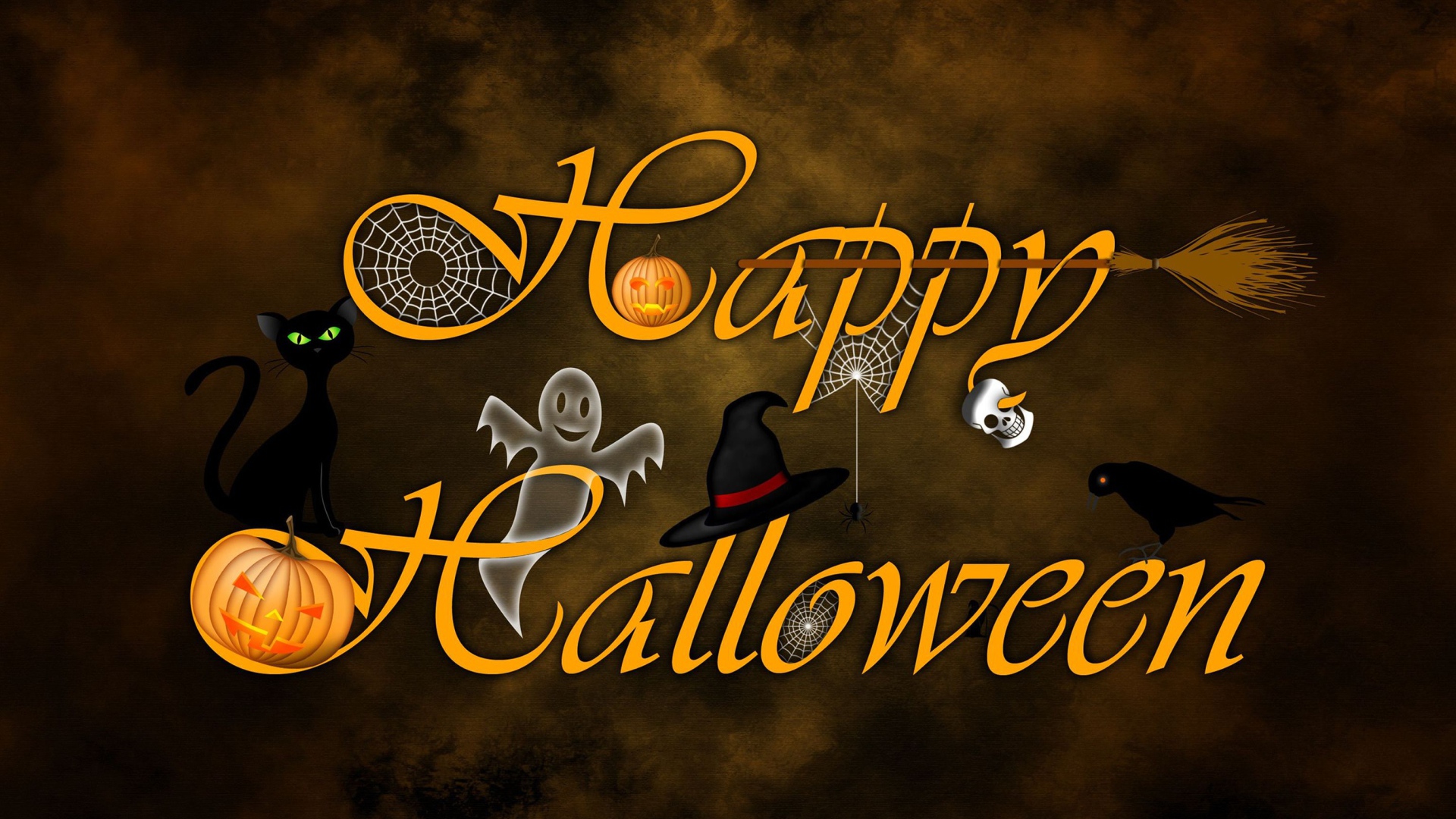 Надпись Счастливого Хэллоуина