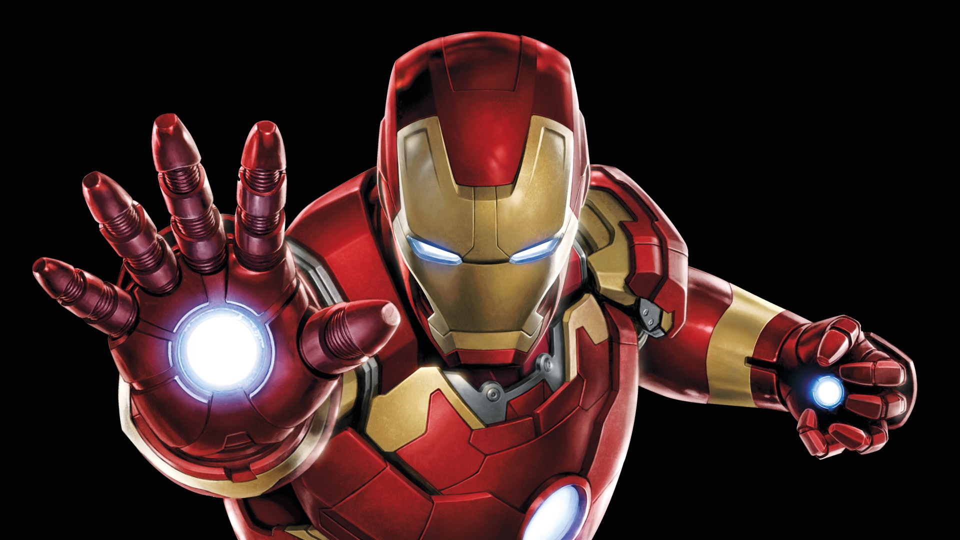 superhero marvel iron man on a black