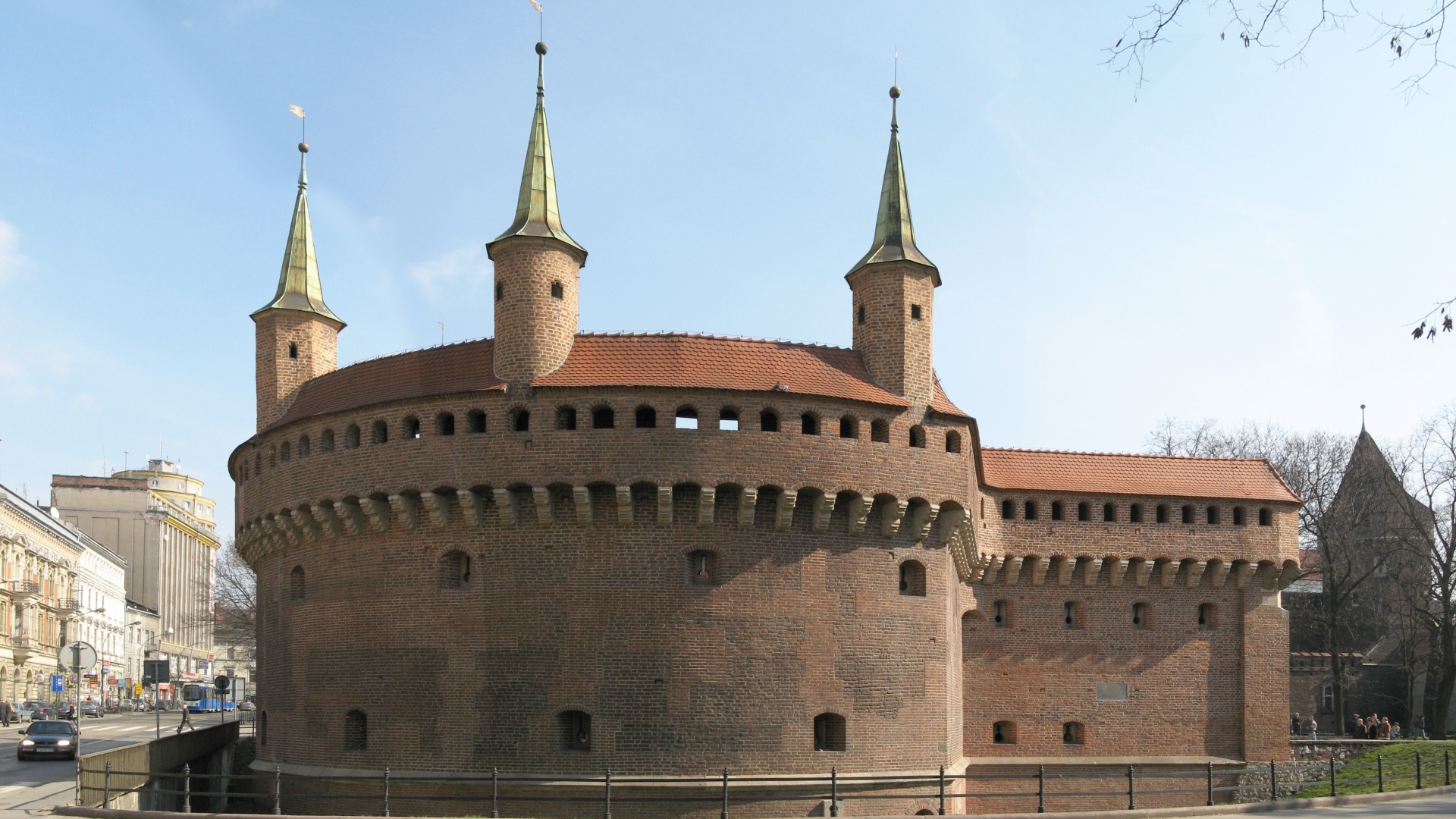 Сооружение Барбакан, Варшава. Польша
