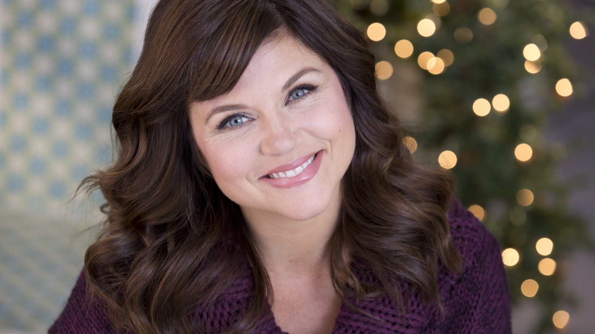 Милая голубоглазая улыбающаяся актриса Тиффани Тиссен