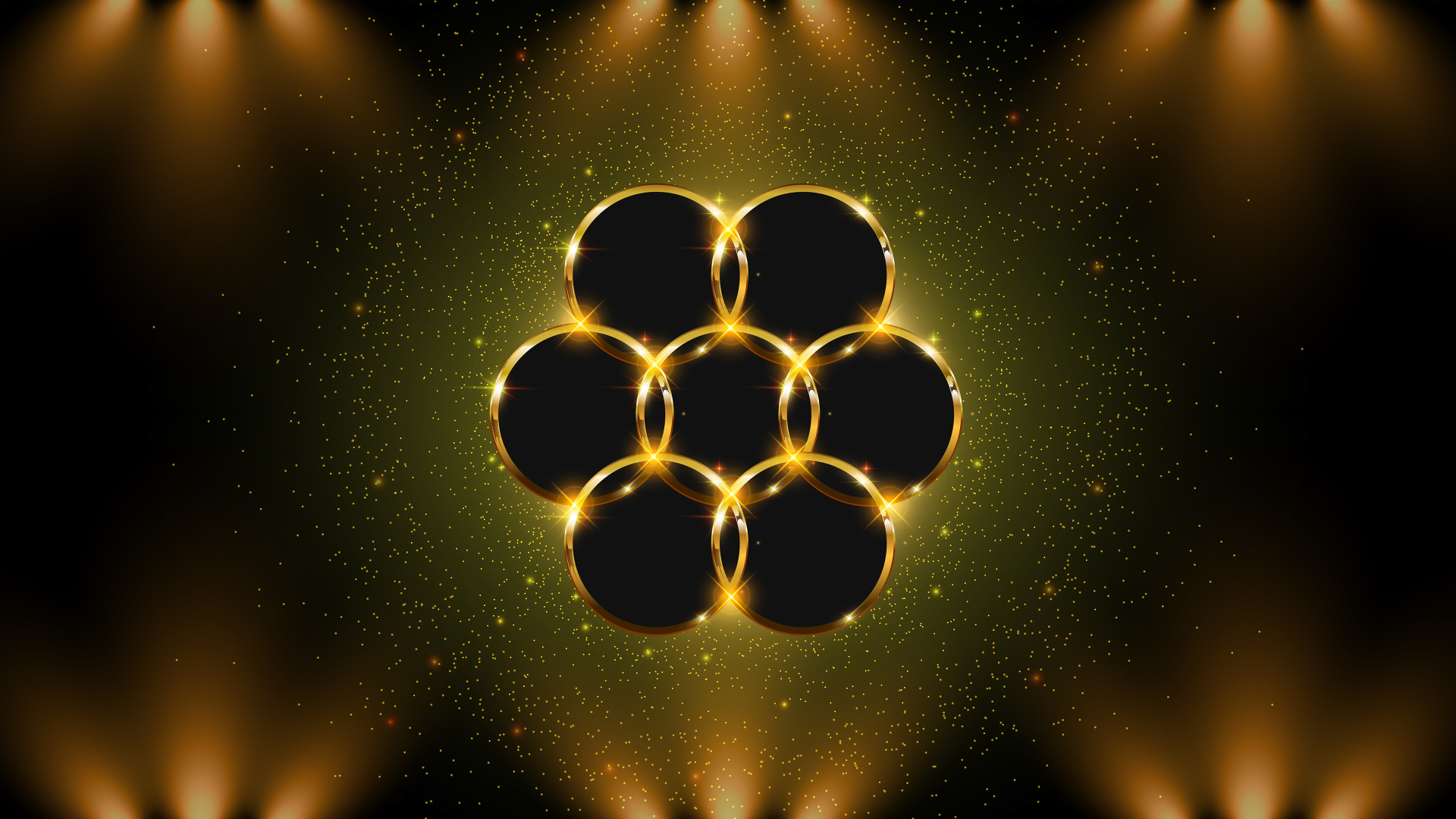 Красивый золотой цветок 3д графика