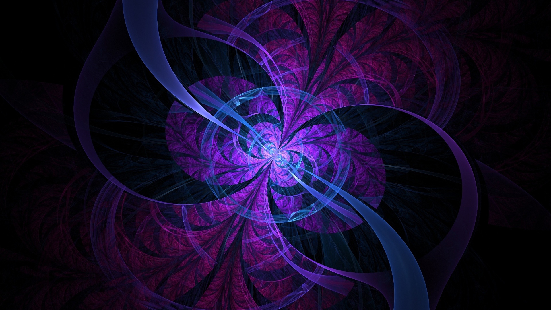 Яркий неоновый абстрактный цветок 